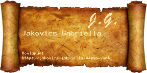Jakovics Gabriella névjegykártya