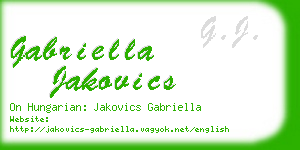 gabriella jakovics business card